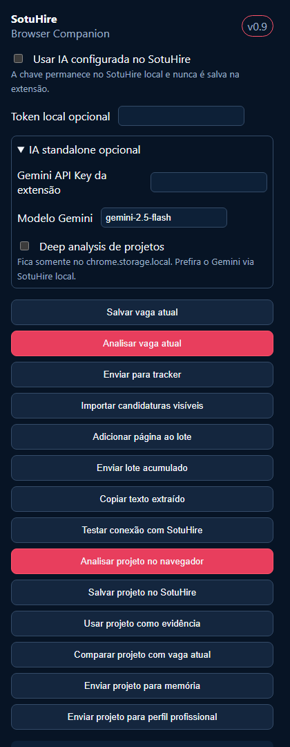Configuração standalone