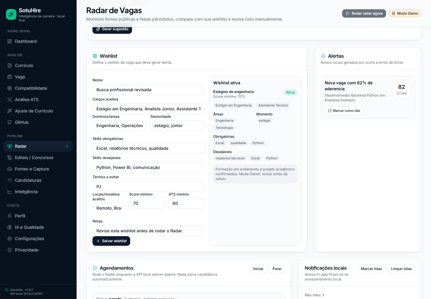 SotuHire v1.8 Web Radar Alerts