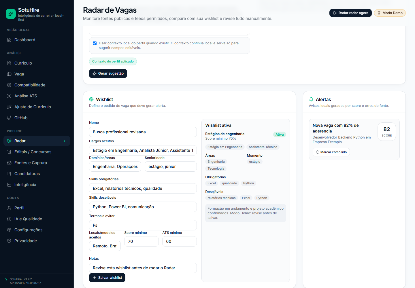 SotuHire v1.8 Web Radar Wishlist