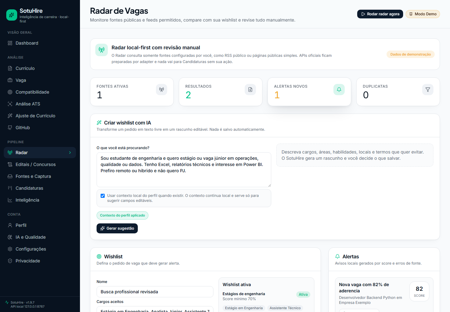 SotuHire v1.8.1 Web Radar AI Wishlist